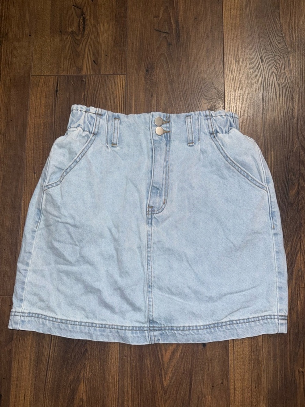 Altar’d State Women’s Denim Mini Skirt Light Wash Size M